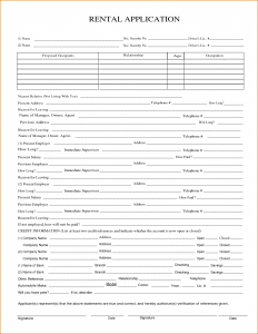 residental rental application rental application form