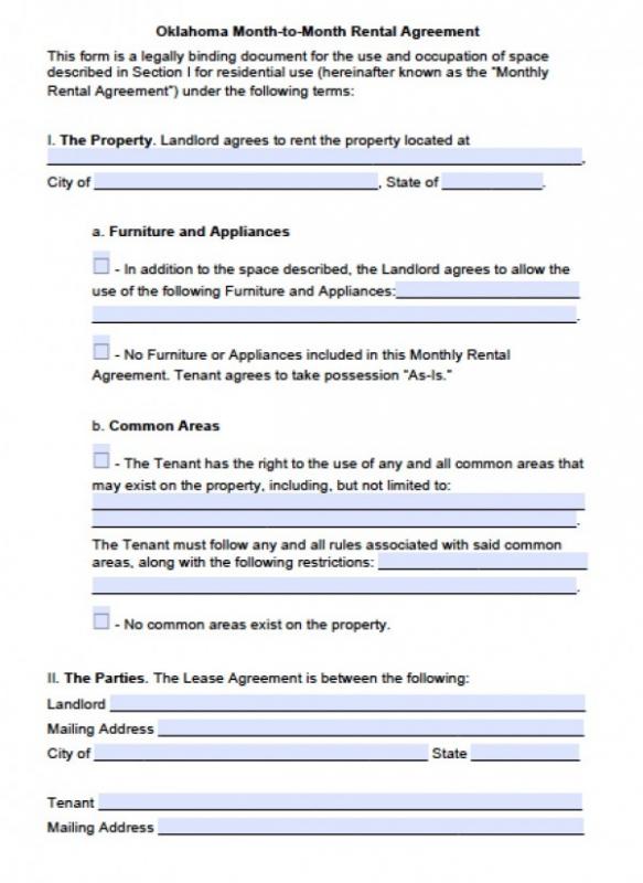 residential lease agreement form