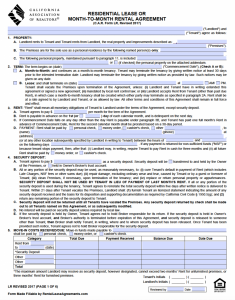 residential lease agreement pdf california association of realtors residential lease agreement x