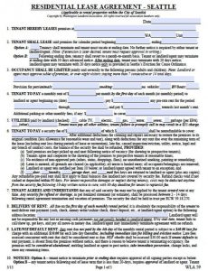 residential lease application seattle washington residential lease agreement x