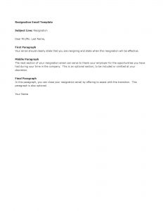 resign email template template resignation email format