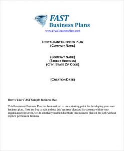 restaurant business plan restaurant business plan