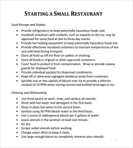restaurant business plan sample restaurant sample business plan