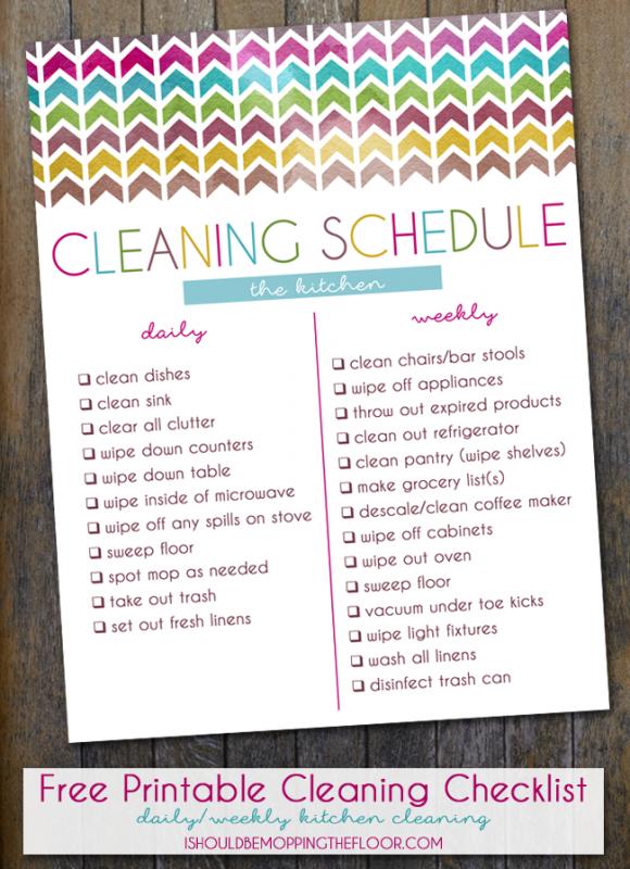 restaurant cleaning checklist