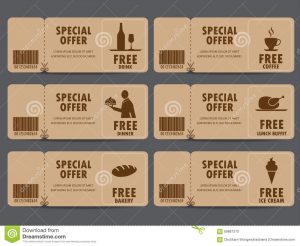 restaurant gift certificate template cafe banner gift voucher certificate coupon food menu business card tags element template can be use business shopping