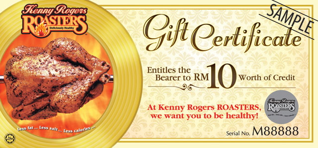 restaurant gift certificate template