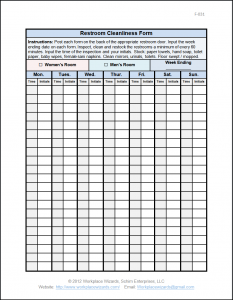 restaurant inventory sheet restroom checklist large