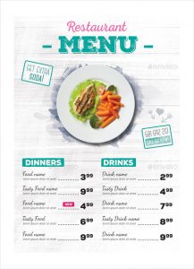 restaurant menu sample restaurant menu vector eps template