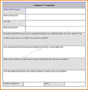 restaurant receipt template complaint form template employee complaint form