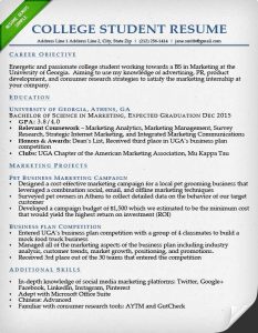 resume example for college student sample current college student resume sample college resume current college student resume