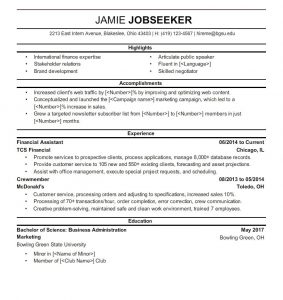 resume for a college student resume
