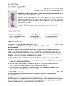 resume for a highschool student fashion resume objective sample