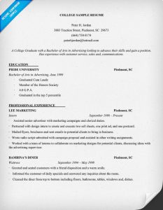 resume for college students college resume sample