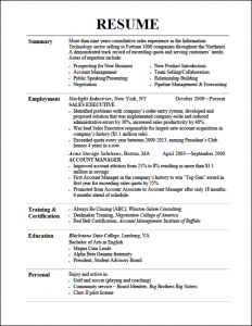 resume format for college students resume tips