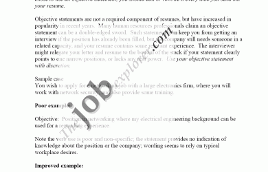 resume objective sample resume objective samples 5
