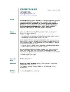 resume template for college student college student resume templates