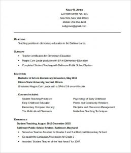 resume template for teaching education quickstart teacher resume template free download