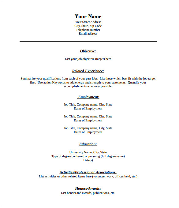 resume template pdf