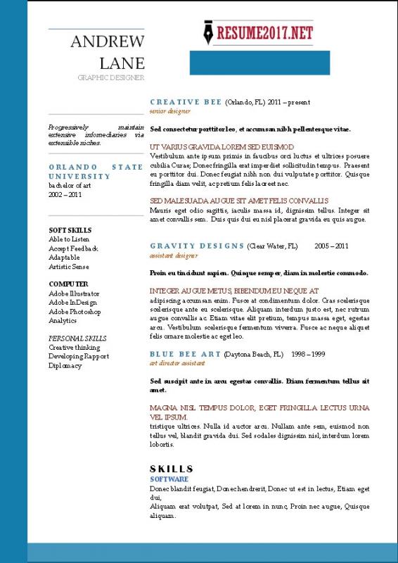 resume templates for highschool students
