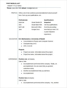 resume templates for students sample student resume template