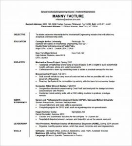 resume templates pdf mechanical engineer resume template for fresher pdf download min