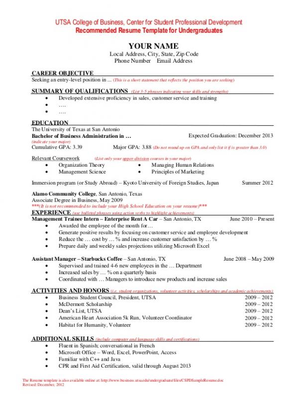 resumes for high school students with no experience