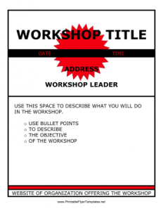 retirement flyer template free workshop flyer