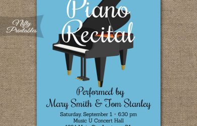 retirement party invitation templates piano recital