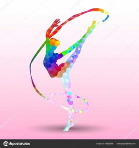 ribbon banner template depositphotos stock illustration creative silhouette of gymnastic girl