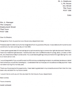 rn resignation letter nurse resignation letter