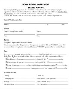 room rental agreement doc room rental agreement pdf free download