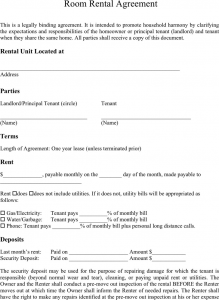 room rental agreement template room rental agreement form template