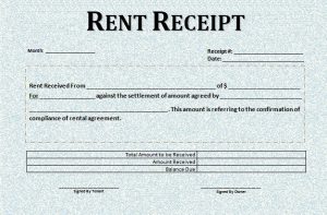 room rental lease agreement rental receipt template word
