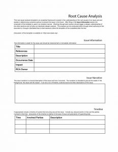 root cause analysis forms root cause analysis template