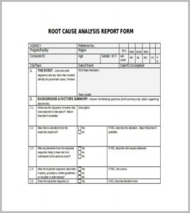 root cause analysis forms root cause report form in word