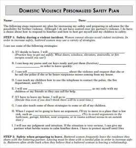 safety plan template safety plan template domestic violence