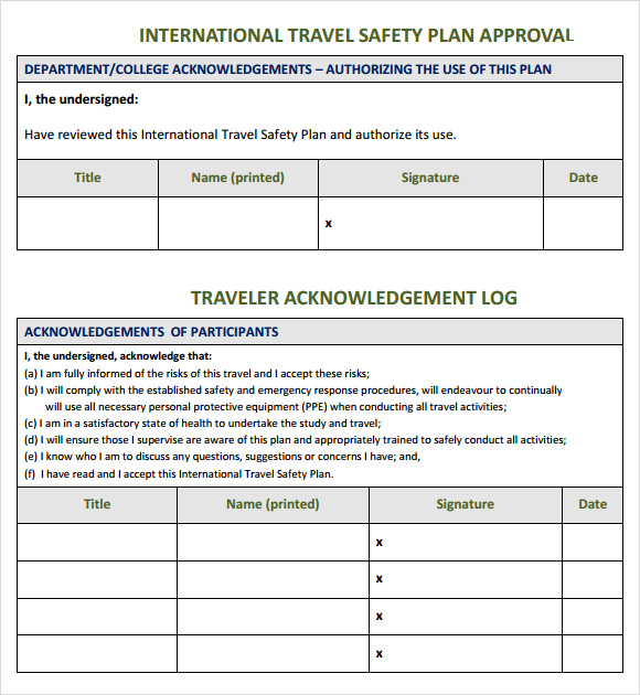 safety plan template