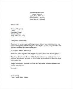salary counter offer letter delay apology letter
