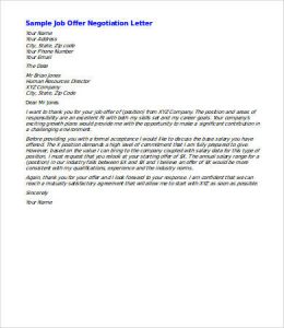 salary negotiation letter new job salary negotiation letter sample