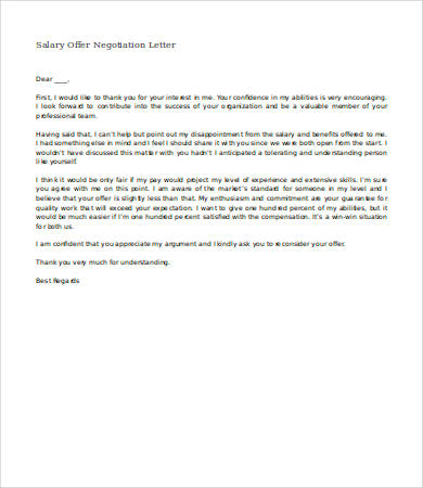 salary negotiation letter