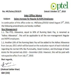 salary negotiation letter sample revised notification of pay increase of non management workers dated