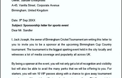 sales letters sample sponsorship letter for sports team