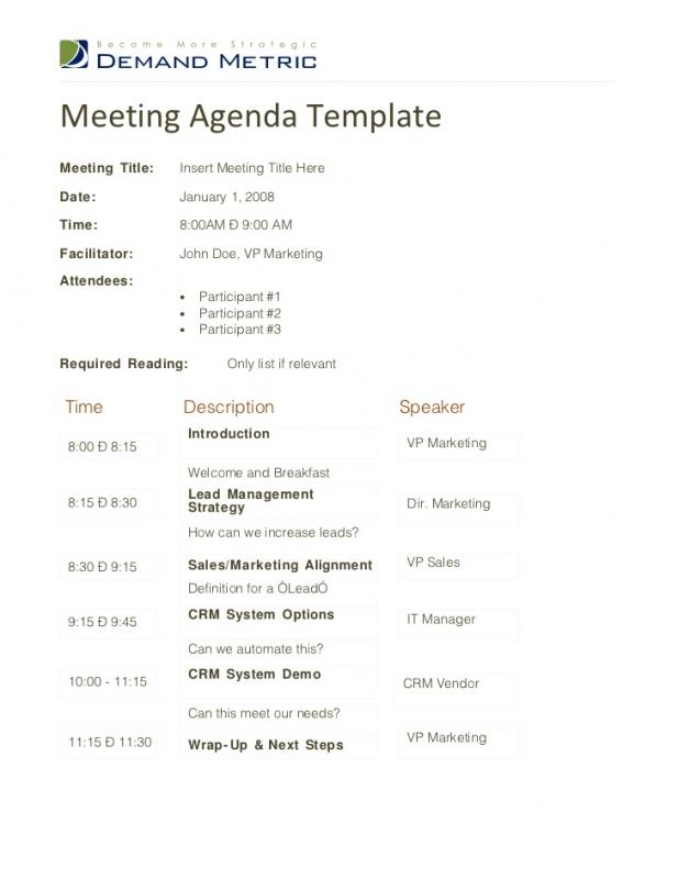 sales meeting agenda