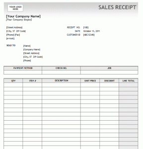 sales receipt template sales receipt template