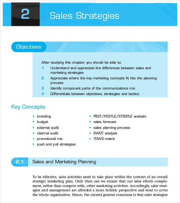 sales strategy example