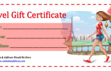 salon gift certificate template travel gift certificate template