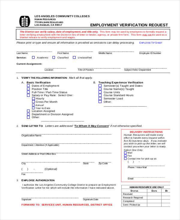 sample application for employment