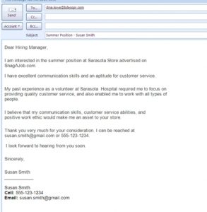 sample basic resignation letter job application letter via email sample job application email