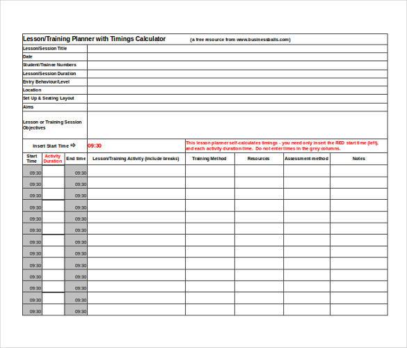 sample business plan outline