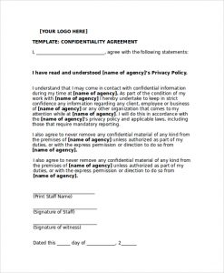 sample confidentiality agreement personal confidentiality agreement sample